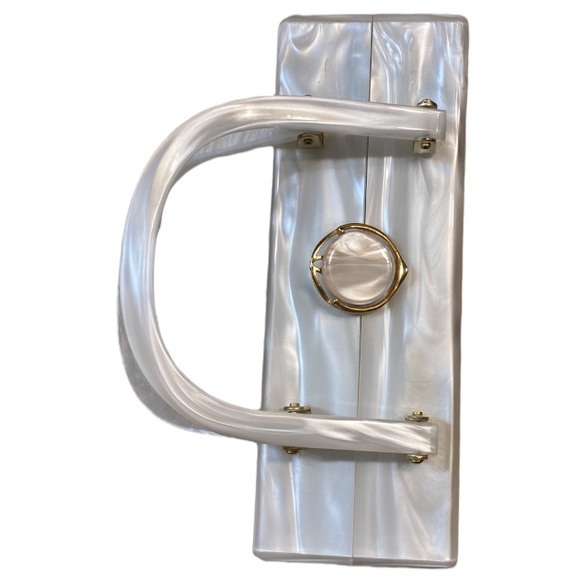 1950s Stylecraft Miami Lucite Top Handle Box Bag - Picture 5 of 7